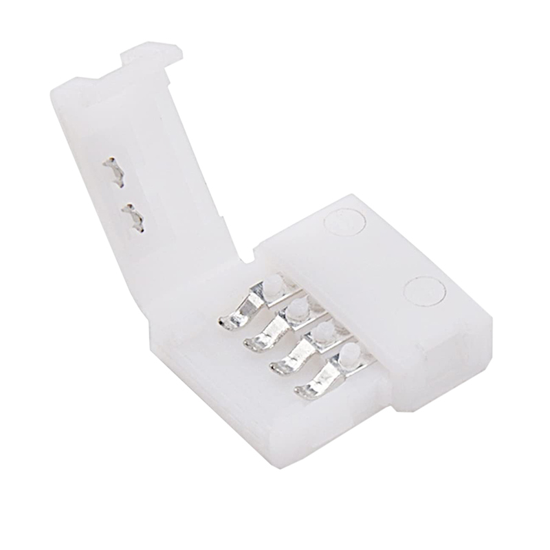 4Pin Solderless LED Fast Connector For 10MM Width RGB LED Light Strips